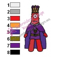 King Muno Yo Gabba Gabba Embroidery Design